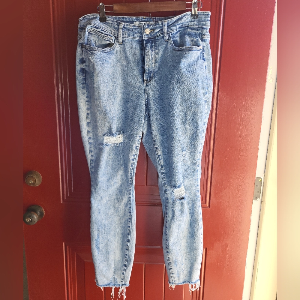 Judy Blue Distressed Skinny Jeans sz 16